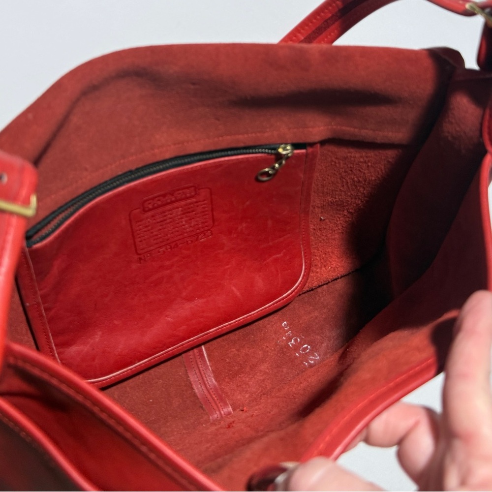 COACH Vintage Letter Brief from 1980s NYC Factory. Rich Red. Near Perfection. - Picture 12 of 16